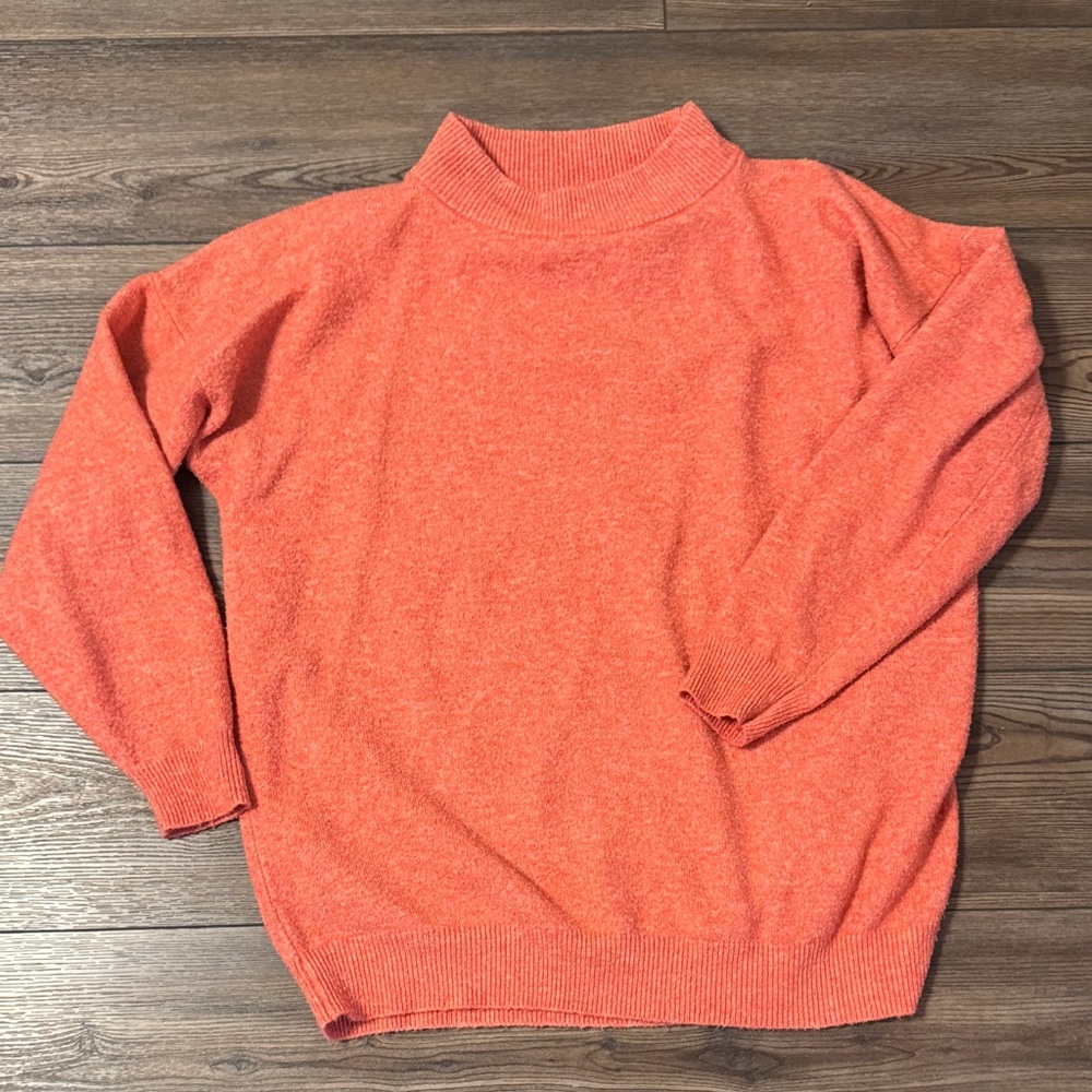 a new day Vibrant Coral Knit Sweater